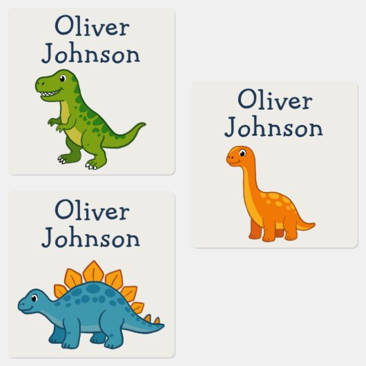 Persoonlijke Dinosaur Naam School Kinderen Labels (Groep)