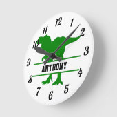Persoonlijke Dinosaur- Ronde Klok (Hoek)