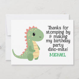 Persoonlijke Dinosauriër Verjaardag Bedanktkaart Bedankkaart
