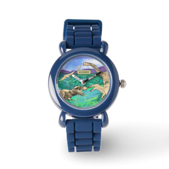 persoonlijke dinosauriërs  horloge (Voorkant)
