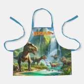 Persoonlijke dinosauriërs in regenwoud schort (Voorkant)