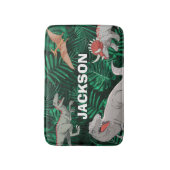 Persoonlijke Dinosaurus Kinderen Dino Jurassic Tre Badmat (Voorkant Verticaal)