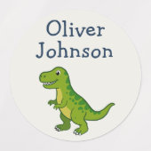 Persoonlijke dinosaurus kindernaam school labels (Design 1)