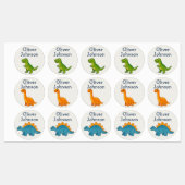 Persoonlijke dinosaurus kindernaam school labels (Vel)