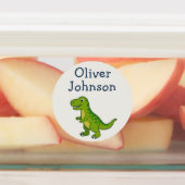 Persoonlijke dinosaurus kindernaam school labels (Aangebracht)
