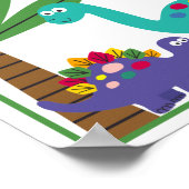 Persoonlijke Dinosaurus Kunstprintset voor Kindere Poster (Hoek)
