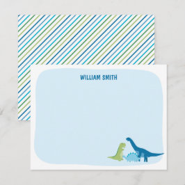 Persoonlijke dinosaurus notitiekaartje