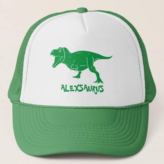 Persoonlijke Dinosaurus  Trucker Pet (Voorkant)