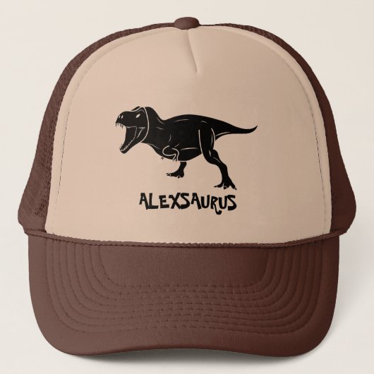 Persoonlijke Dinosaurus Trucker Pet (Voorkant)