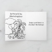 Persoonlijke Dinosauruskaart voor verjaardag Kaart (Binnen)