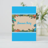 Persoonlijke dinosaurustaart bedankkaart voor kind (Staand voorkant)