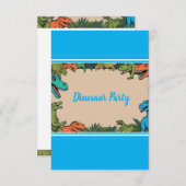 Persoonlijke dinosaurustaart bedankkaart voor kind (Voorkant / Achterkant)