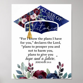 Persoonlijke diploma-poster met naam. Bijbel v Poster