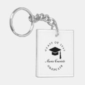 Persoonlijke diploma-sleutelhanger – Aangepaste na Sleutelhanger (Voorkant Links)