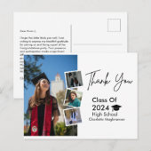 Persoonlijke diploma-uitreiking bedankkaartje eenv briefkaart (Voorkant / Achterkant)