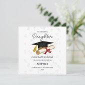Persoonlijke diploma-uitreiking dochter kaart (Staand voorkant)