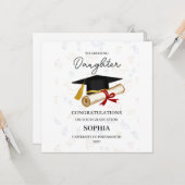 Persoonlijke diploma-uitreiking dochter kaart (Voorkant / Achterkant in situ)