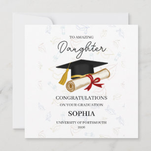 Persoonlijke diploma-uitreiking dochter kaart