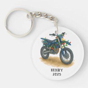 Persoonlijke Dirt Bike Kerst Motorfiets Jongens Sleutelhanger