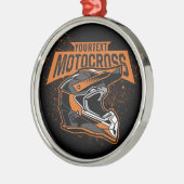 Persoonlijke Dirt Bike Motocross Racing Helmet Metalen Ornament (Links)