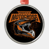 Persoonlijke Dirt Bike Motocross Racing Helmet Metalen Ornament (Voorkant)