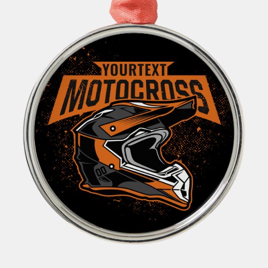 Persoonlijke Dirt Bike Motocross Racing Helmet Metalen Ornament (Voorkant)