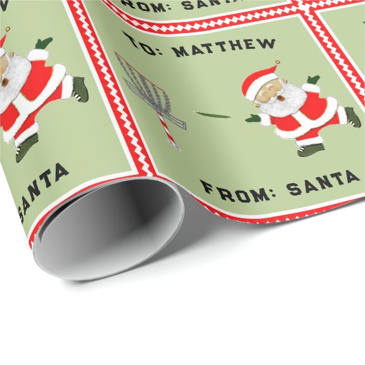 Persoonlijke Discgolf Kerstcadeau Cadeaupapier (Rol Hoek)