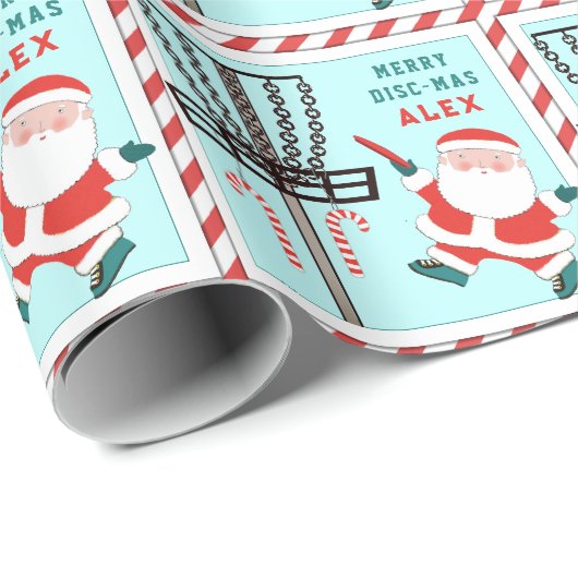 Persoonlijke Discgolf Vakantie Cadeau Cadeaupapier (Rol Hoek)