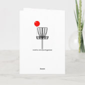 Persoonlijke discgolf-verjaardagskaart kaart (Achterkant)