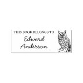 Persoonlijke 'Dit boek is van' stempel met uil (Afrduk)