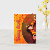 persoonlijke Diwali-groet Marathi-kaart Kaart (Gele Bloem)