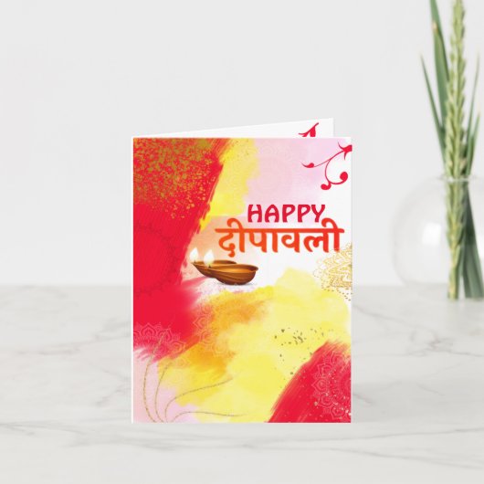 persoonlijke Diwali-groet Marathi-kaart Kaart (Voorkant)