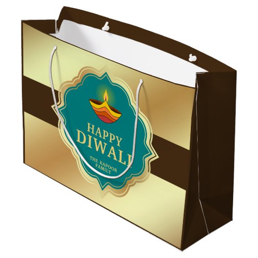 Persoonlijke Diwali Groot Cadeauzakje (Achterkant Gekanteld)