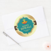 Persoonlijke Diwali-sticker Ronde Sticker (Envelop)