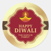 Persoonlijke Diwali-sticker Ronde Sticker (Voorkant)