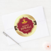 Persoonlijke Diwali-sticker Ronde Sticker (Envelop)