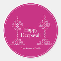 Persoonlijke Diwali-stickers voor cadeaus verpakki