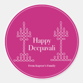 Persoonlijke Diwali-stickers voor cadeaus verpakki Ronde Sticker