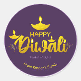 Persoonlijke Diwali-stickers voor cadeaus verpakki Ronde Sticker
