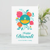 Persoonlijke Diwali-veldgroet kaart (Staand voorkant)