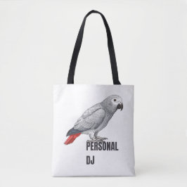Persoonlijke DJ Afrikaanse Grijze Papegaai – Ontwe Tote Bag