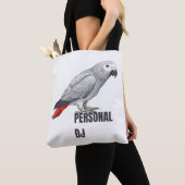Persoonlijke DJ Afrikaanse Grijze Papegaai – Ontwe Tote Bag (Dichtbij)
