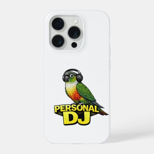Persoonlijke DJ Green Cheek Conure iPhone Hoesje (Achterkant)