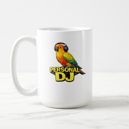 Persoonlijke DJ Zonnekonkoer Koffiemok (Links)