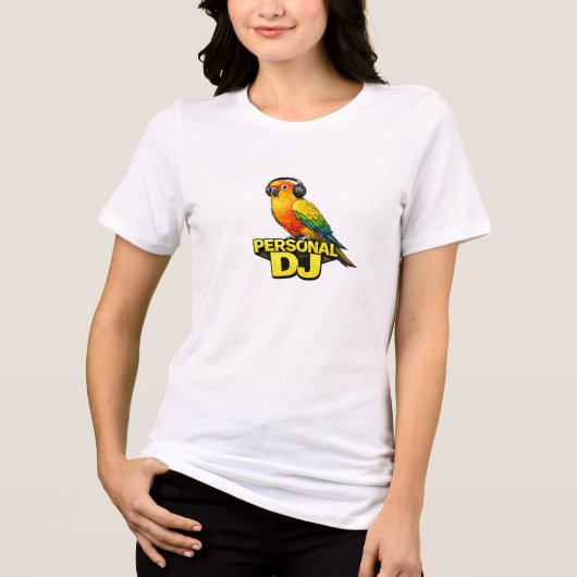 Persoonlijke DJ Zonnekonkoer Tri-Blend Shirt (Voorkant)
