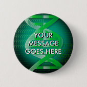Persoonlijke DNA ID groen Ronde Button 5,7 Cm (Voorkant)