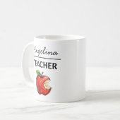 Persoonlijke DOCENT Naam Apple Cadeau Koffiemok (Voorkant links)