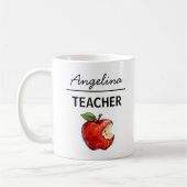 Persoonlijke DOCENT Naam Apple Cadeau Koffiemok (Links)