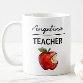 Persoonlijke DOCENT Naam Apple Cadeau Koffiemok