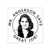 Persoonlijke docentenstempel met aangepaste fotost rubberstempel (Afrduk)